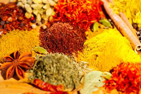 Spices. Various Indian Spices colorfulの写真素材