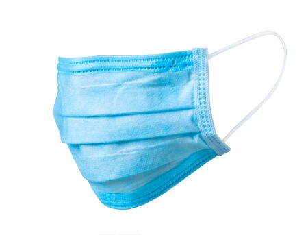 Doctor surgery mask, coronavirus protection concept isolated on whiteの写真素材