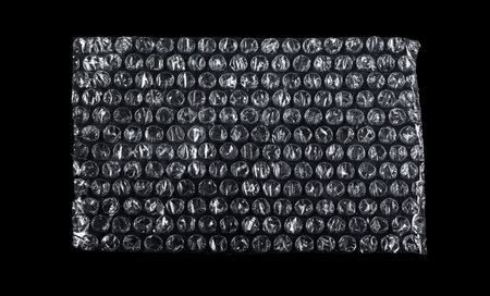 Bubble texture isolated on black background. Packagingの写真素材