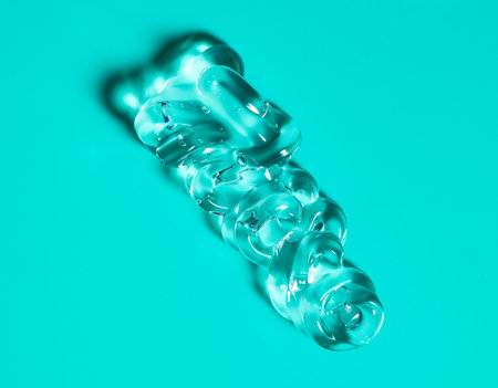 Transparent gel smear, drop. hyaluronic acid, beauty injection. Liquid cream gel cosmetic smudge...