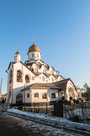 Church of the Holy Reverend Prince Alexander Nevsky at Moscow State Institute of International Relations MGIMO. Russia.の写真素材