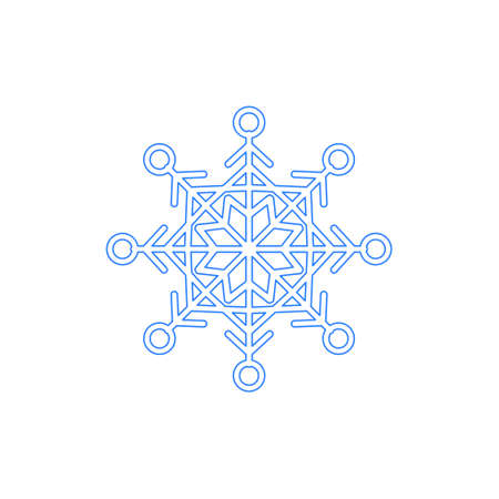 Vector of Snowflake snow flake design template icon illustrationのイラスト素材