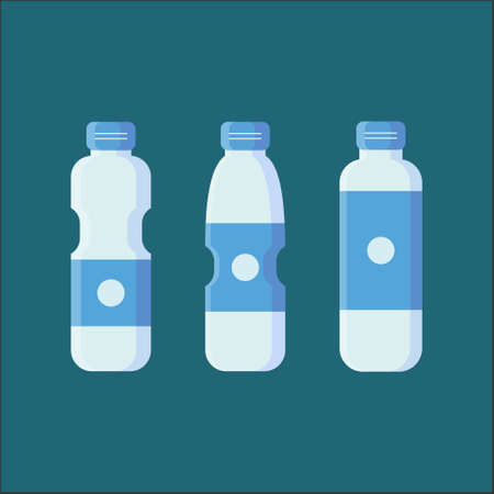 Vector simple plastic bottle illustration templateのイラスト素材