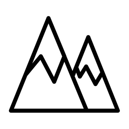 Mountain with Snow Icon Vector Template Clip Artのイラスト素材