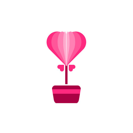 Love in Pot Illustration Vector Templateのイラスト素材