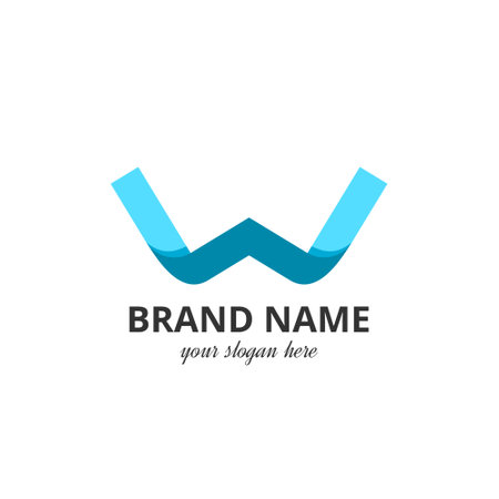Modern Letter W Logo Vector Template suitable for company technology or health businessのイラスト素材