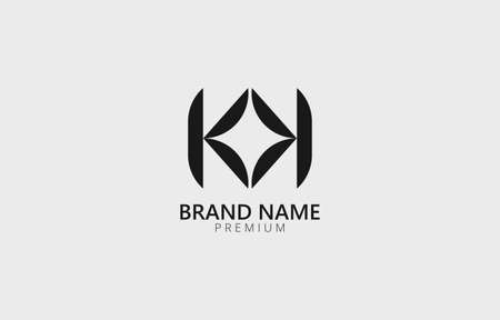 Modern Diamond Letter KK K Logo Vector Template suitable for personal brand or business companyのイラスト素材