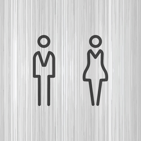 Toilet door / wall plate. Original WC icon. Sign.のイラスト素材