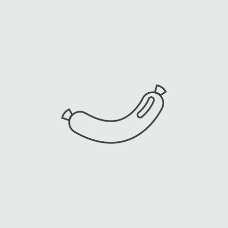 Sausage, vector sign flat illustration icon.のイラスト素材