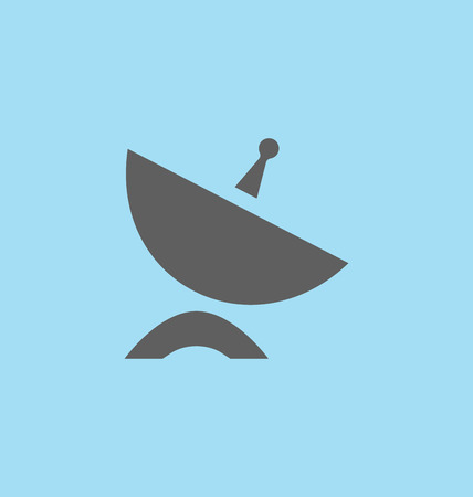 Satellite signal dish receiver icon.のイラスト素材
