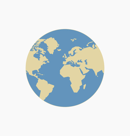 Earth icon / sign in flat style isolatedのイラスト素材