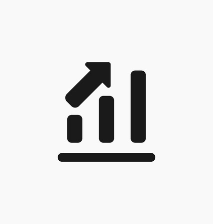 Chart icon bar symbol for web site design, , app, UI. Vector illustration.のイラスト素材