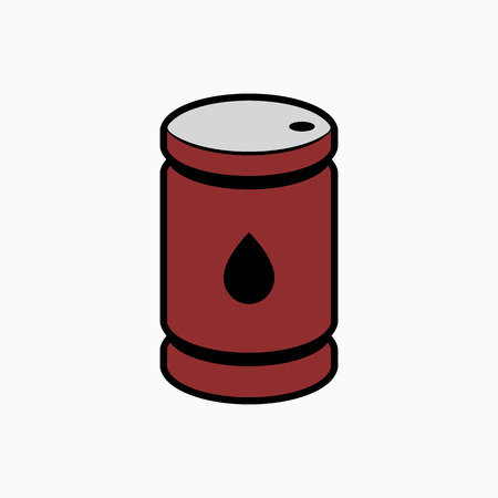 Oil barrel icon vector illustration for oil price forecast presentation.のイラスト素材