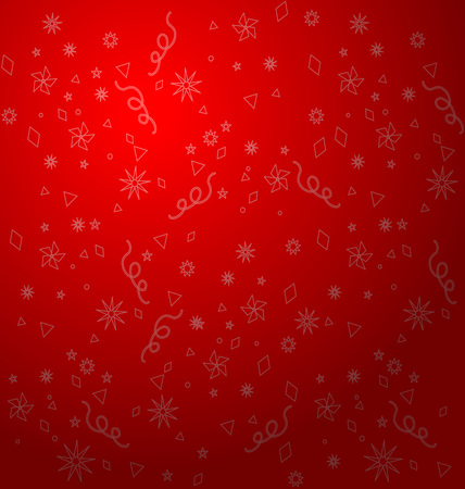 Backdrop for greeting card with confetti on red.のイラスト素材