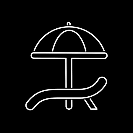 Beach chair icon. Beach and vacation icon vector illustration.のイラスト素材