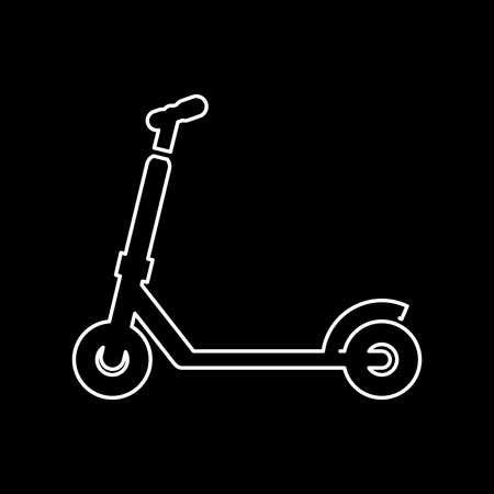 Kick scooter icon simple flat vector illustration.のイラスト素材