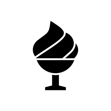 Ice cream cup icon simple flat style vector illustration.のイラスト素材