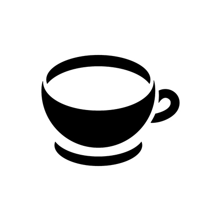Coffee cup icon. Tea cup simple flat style vector illustration.のイラスト素材