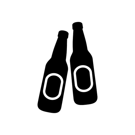 Beer bootles icon simple flat style vector illustration.のイラスト素材