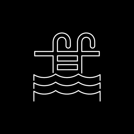 Swimming pool icon simple flat style vector illustration.のイラスト素材