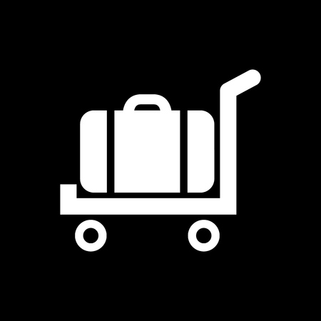 Luggage icon simple flat style vector illustration. Baggage symbol.のイラスト素材