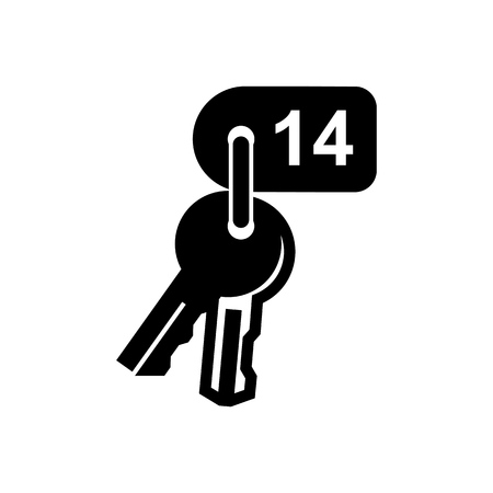 Key icon simple flat style vector illustration.のイラスト素材