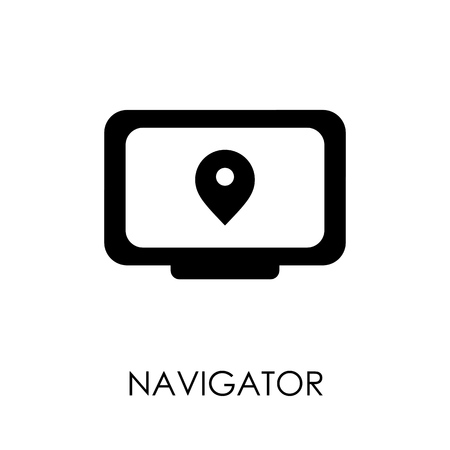 Navigator icon symbol flat style vector illustration.のイラスト素材