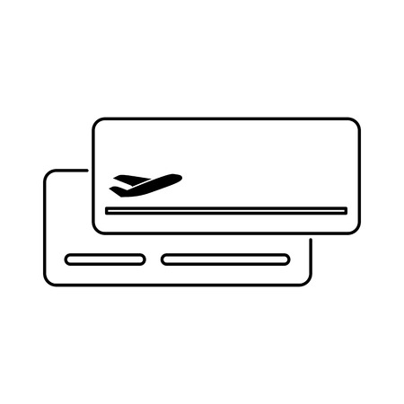 Plane ticket icon flat style simple vector illustration. Boarding pass.のイラスト素材