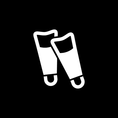 Diving flippers icon simple flat style illustrationのイラスト素材