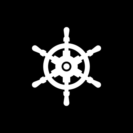 Yacht handwheel icon simple flat style illustrationのイラスト素材