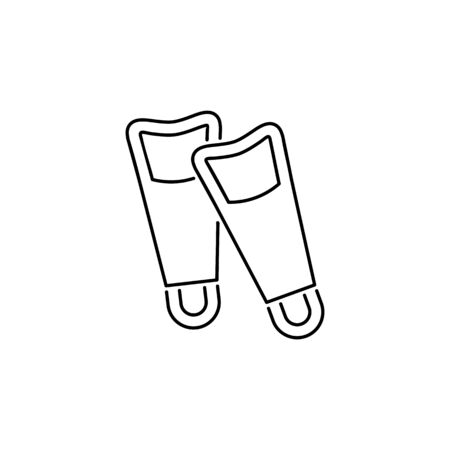 Diving flippers icon simple flat style illustrationのイラスト素材