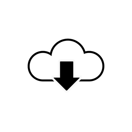 Data cloud icon. Backup and restore sign. Upload to and download from data cloud. Internet traffic image.のイラスト素材