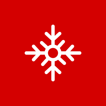 Snowflake simple style flat icon vector illustration.のイラスト素材