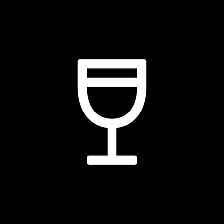 Wine glass icon for simple flat style ui design.のイラスト素材