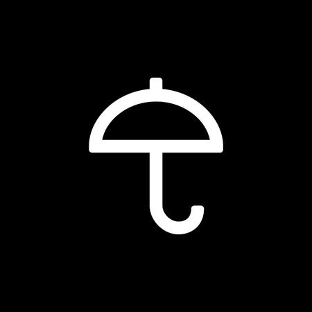 Umbrella icon for simple flat style ui design.のイラスト素材
