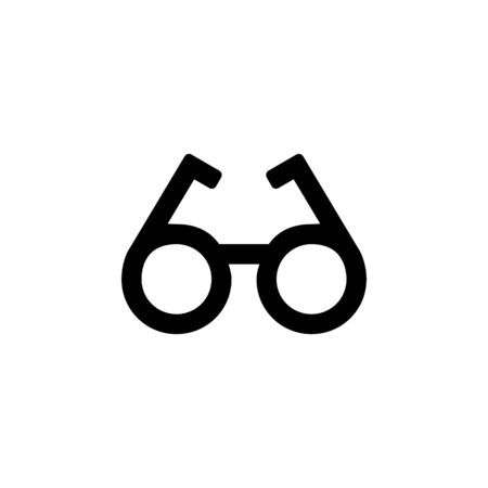 Eyeglasses icon for simple flat style ui design.のイラスト素材