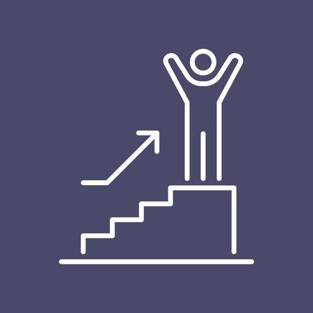 Man on stairs icon vector illustrationのイラスト素材