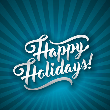 Holiday greeting beautiful lettering text vector illustration.のイラスト素材