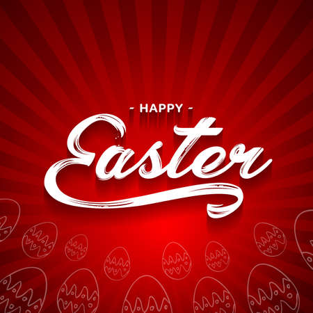 Happy Easter card vector illustrationのイラスト素材