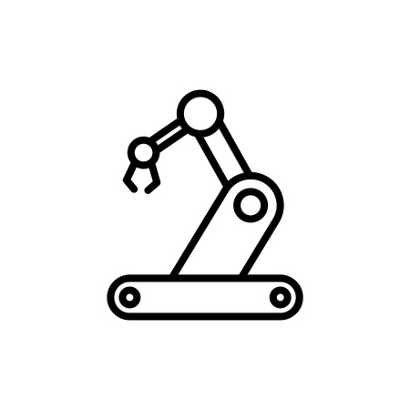 Robot hand machine simple flat style vector illustration.のイラスト素材