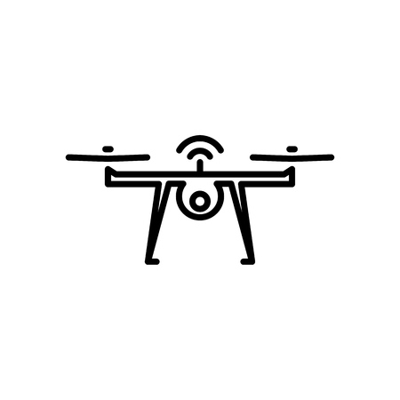 Air drone icon simple flat vector illustration.のイラスト素材