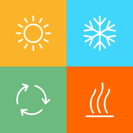 Conditioning icons set for simple flat style weather ui design.のイラスト素材