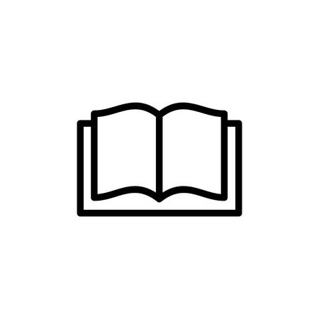 Book icon simple flat style outline illustration.のイラスト素材