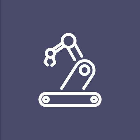 Robotics icon simple flat style outline illustration.のイラスト素材