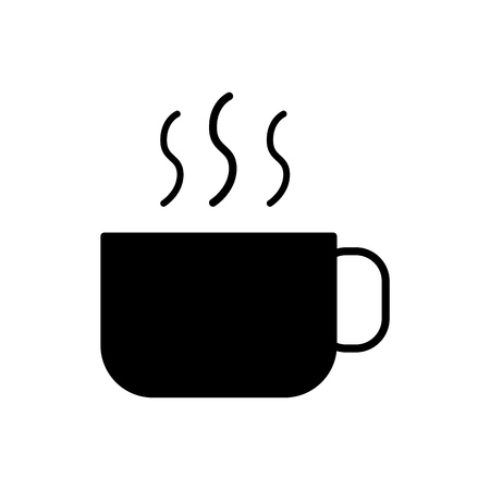 Coffee and tea cup simple flat styleのイラスト素材