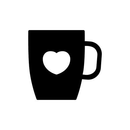 Coffee and tea cup simple flat styleのイラスト素材