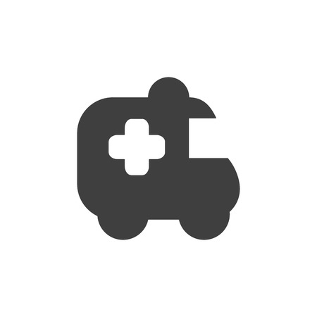 Ambulance icon medical icon simple flat illustration.のイラスト素材