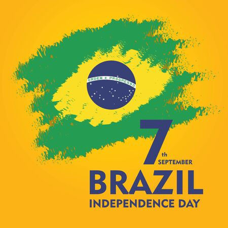 Brazil independence day celebration greeting card illustration.のイラスト素材