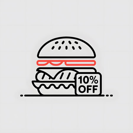 Fast food vector line icon, burger, cheeseburger, hamburgerのイラスト素材