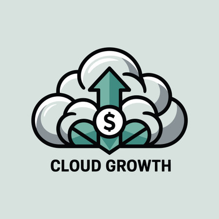 A cloud with a dollar sign and an upward arrow indicating growth. Scalable vector format suitable...のイラスト素材